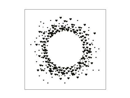 embossovaci kapsa venec srdicka