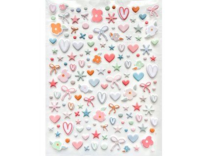 puffy samolepky pastel