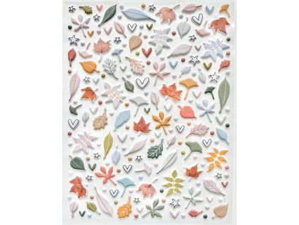 puffy samolepky listy