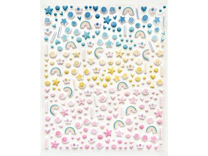puffy samolepky duha