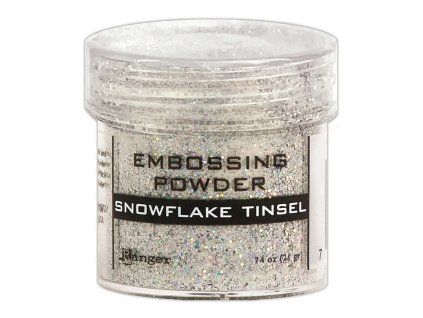 embossovaci prasek snowflake tinsel