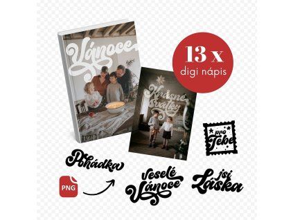 vanocni text overlays ceske