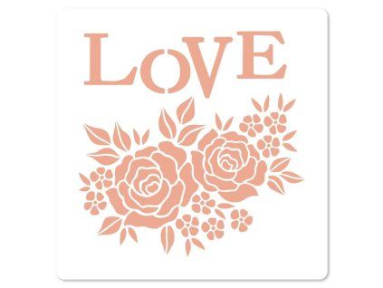 plastova sablona ruze murmures