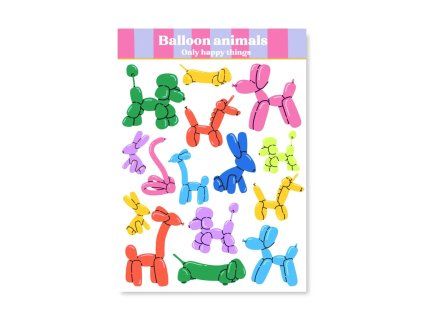 samolepky balloon animals