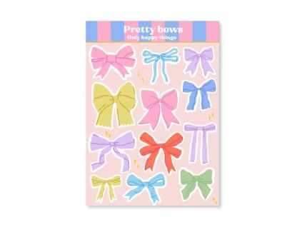samolepky pretty bows masle