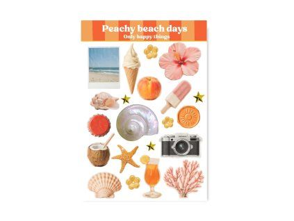 samolepky peachy beach days leto more