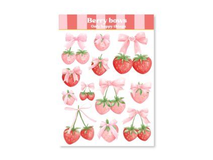 samolepky berry bows jahody