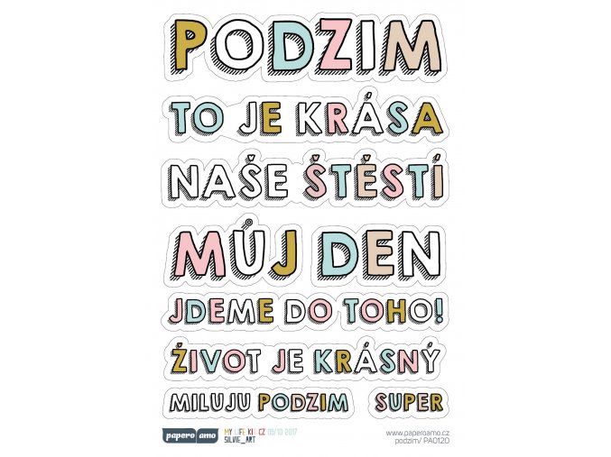 Samolepky - MŮJ PODZIM / To je krása