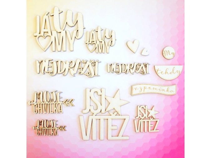 Chipboardové výseky - JSI VÍTĚZ