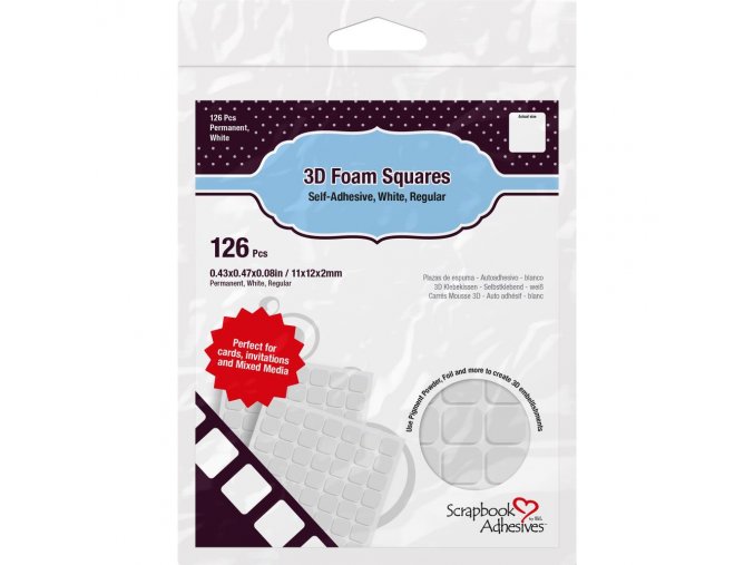 3D FOAM SQUARES - 1.2 cm