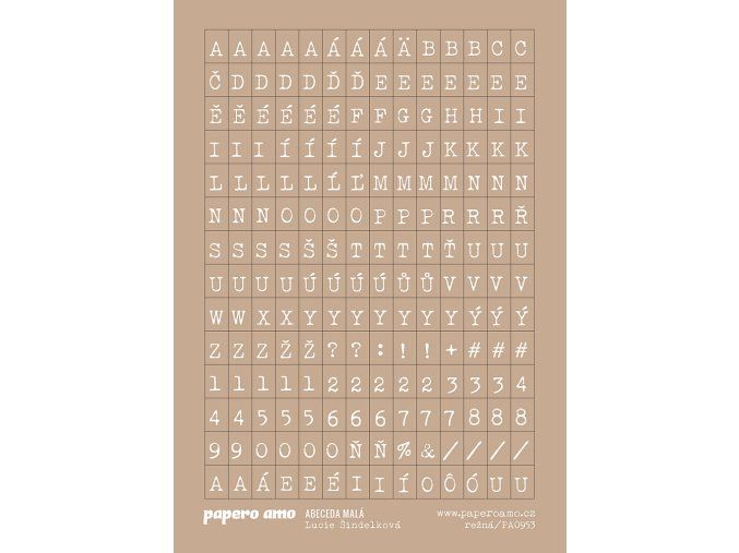 abeceda mala rezna samolepky papir