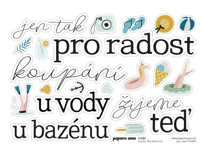 Papírové výseky Papero amo U VODY Jen tak
