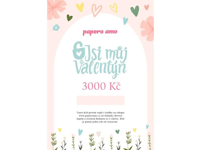 darkovy poukaz valentyn 3000
