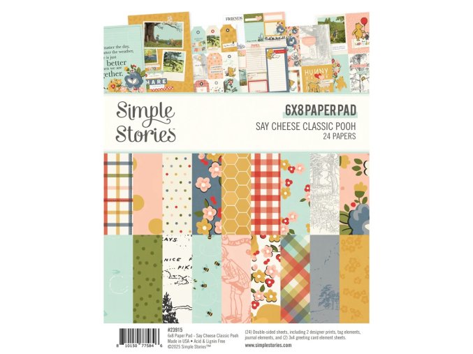 blok scrapbookove papiry medvidek pu 6x8