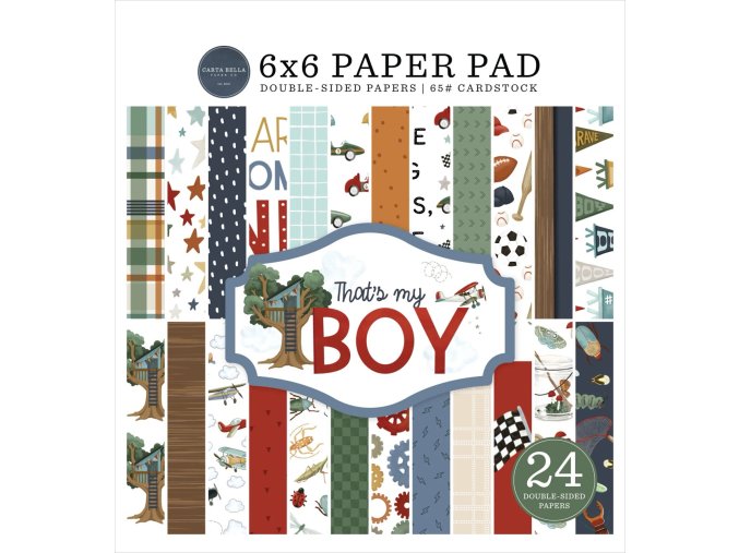 scrapbookove papiry 6x6 thats my boy ve velké velikosti