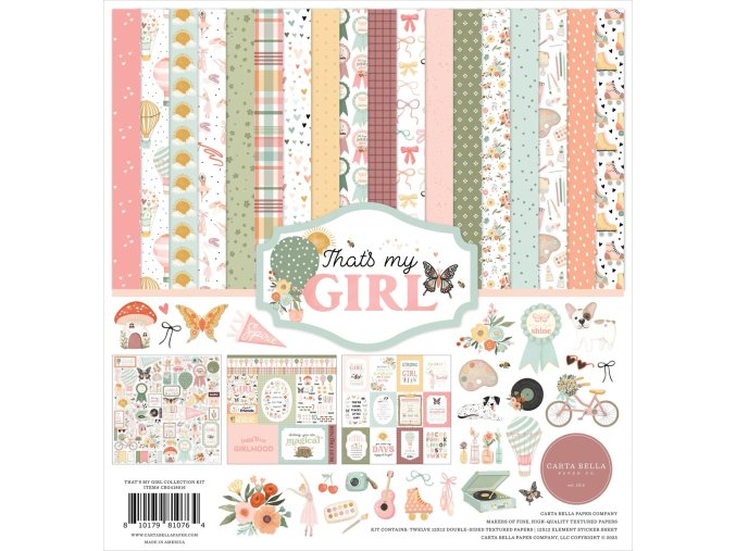 scrapbook papiry detske holcici thats my girl ve velké velikosti