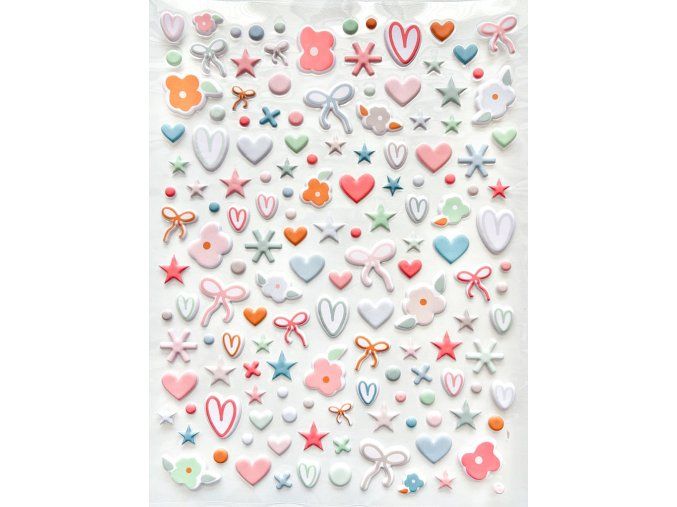 puffy samolepky pastel