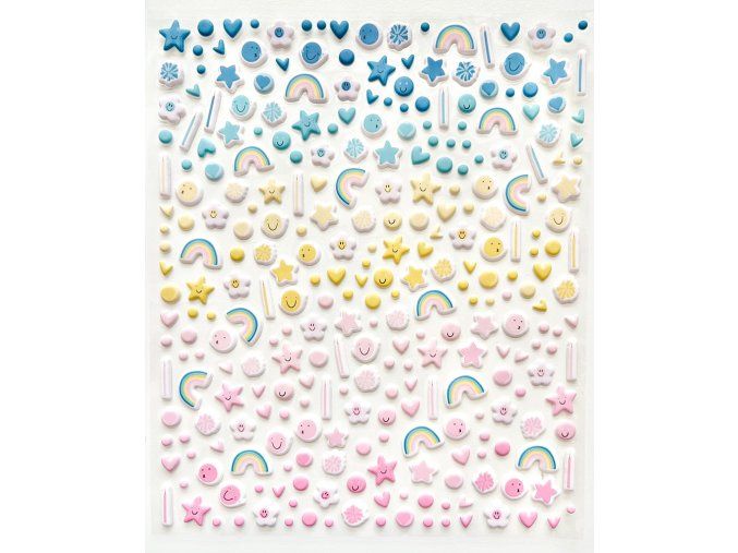 puffy samolepky duha