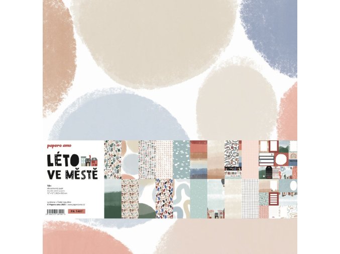 sada scrapbook papiru leto ve meste