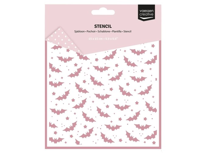 plastova sablona netopyri halloween