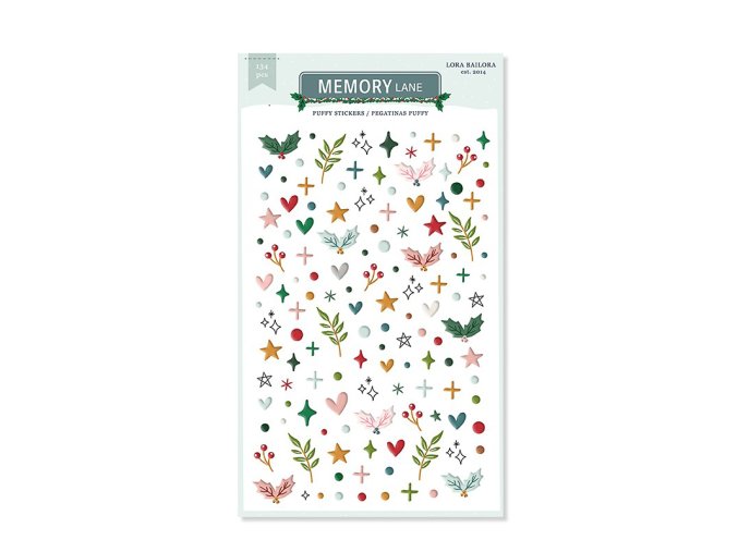 penove puffy samolepky vanocni lora bailora memory lane