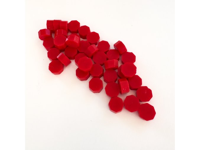 Pečetní vosk Splněná přání / granule - červená vánoční hvězda