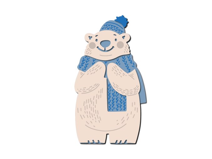 vanocni vyrezavaci sablony medved