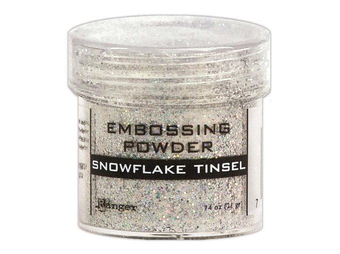 embossovaci prasek snowflake tinsel