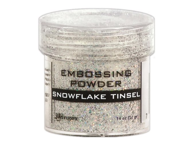 embossovaci prasek snowflake tinsel