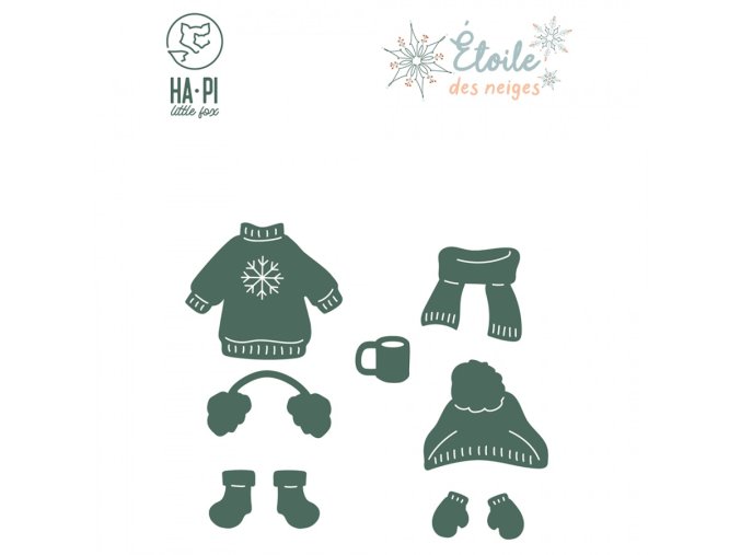 vyrezavaci sablona zimni obleceni