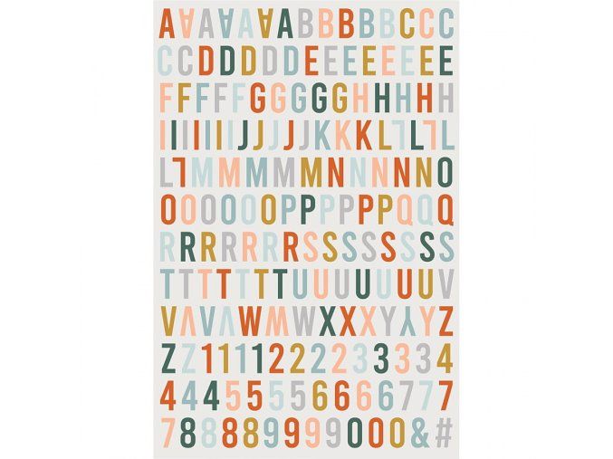 puffy samolepky abeceda