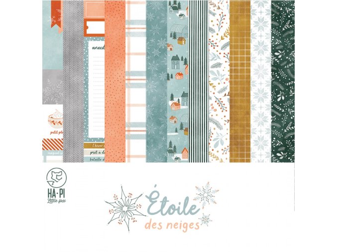 scrapbookove papiry etoile des neiges