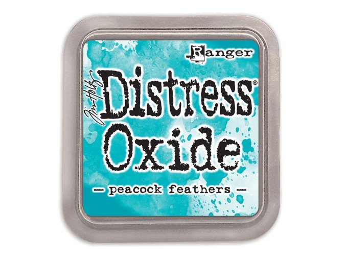 distress oxide tim peacock feathers