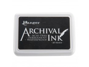 Razítkovací barva RANGER / Archival - JET BLACK