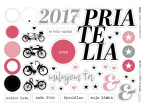 PAPERO AMO - papírové výseky - PAGE KIT August 2017 / PRIATELIA