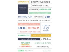 PAPERO AMO - samolepky - EXTRA KIT November 2017 / UŽ PADÁ LISTIE
