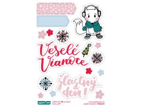 PAPERO AMO - samolepky - CARD KIT December 2017 / VESELÉ VIANOCE