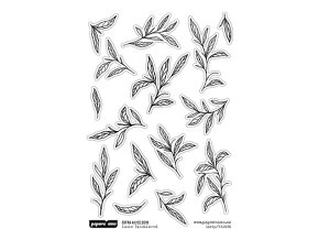 13062 samolepky cernobile listy