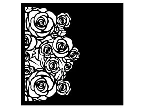 vysekova ctvrtka ruze cerna