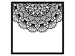 vysekova ctvrtka mandala cerna