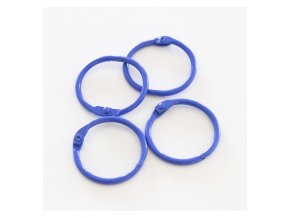 set 4 anillas 1 2 5 cm azul indigo