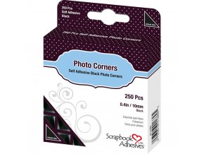 SELF-ADHESIVE PHOTO CORNERS - black