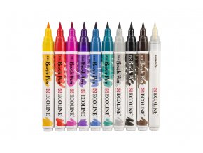 akvarelove fixy ECOLINE BRUSHPEN set 10ks kaligraficky T1150 9 800@3