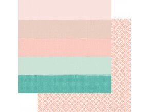 SCRAPBOOK PAPER - SPRING GARDEN / #03 Pink horizon