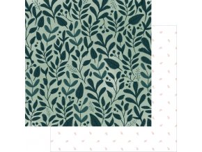 SCRAPBOOK PAPER - TIME FOR TEA / #05 Green plants