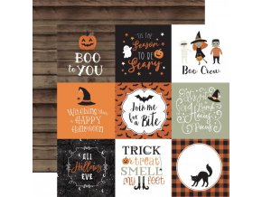 Scrapbook papír - SPOOKY / 4"x4" Journaling Cards