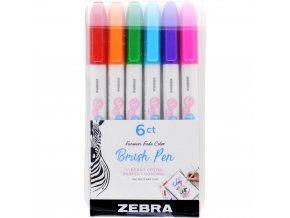 ZEBRA Funwari - BRUSH PEN sada 6 ks