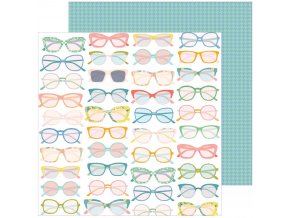 Scrapbook papír - FLOWER MARKET / Glasses