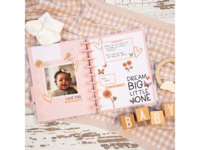 Sada Beloved Butterflies Baby journal + 2 bloky samolepek