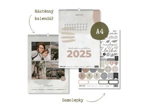 KREATIVNÍ KALENDÁŘ na dotvoření  +  SAMOLEPKY zdarma / 2023